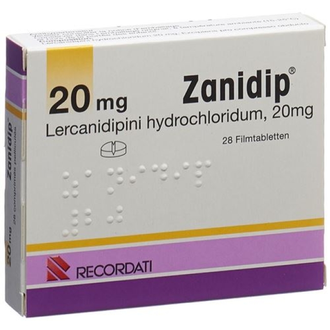 Zanidip 20 mg 28 filmtablets