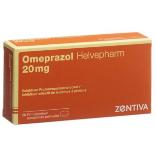 Omeprazol Helvepharm 20 mg 28 filmtablets