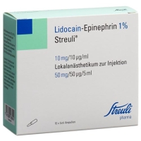 Лидокаин-Эпинефрин Штройли 1% раствор для инъекций 50 мг / 5 мл 10 ампул по 5 мл