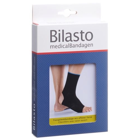 Bilasto Fussgelenkbandage Ferse Offen размер S Schwarz/Blau