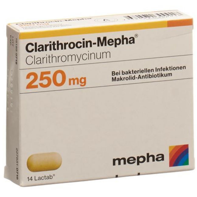 Clarithrocin Mepha 250 mg 20 Lactabs