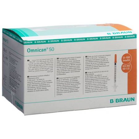 Omnican Insulin 50 0.5мл 0.3x12мм G30 Einzel 100 X