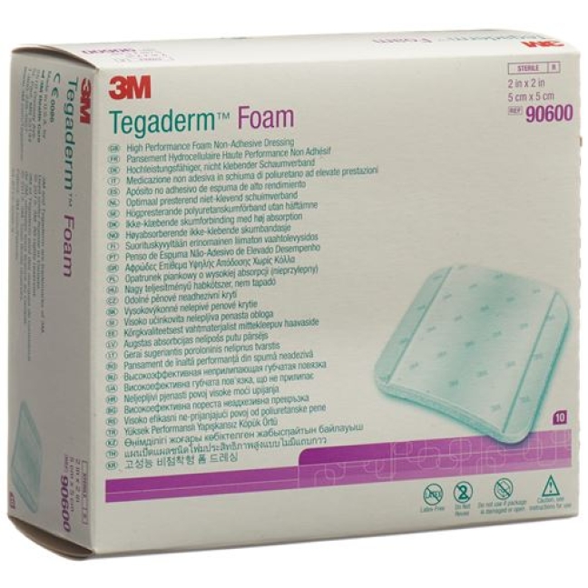 3M Tegaderm Foam Schaumkompresse 5.1x5.1см Nicht Klebend 10 штук