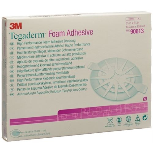 3M Tegaderm Foam Adhesive Schaumkompresse 10x11см Oval 5 штук