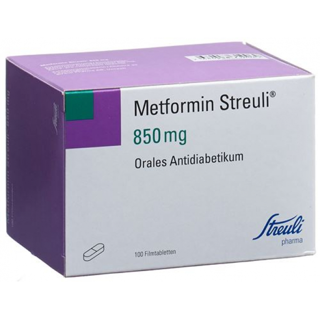 Metformin Streuli 850 mg 100 filmtablets