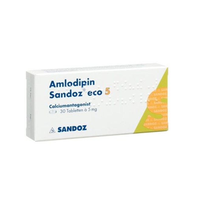 Amlodipin Sandoz ECO 5 mg 30 tablets