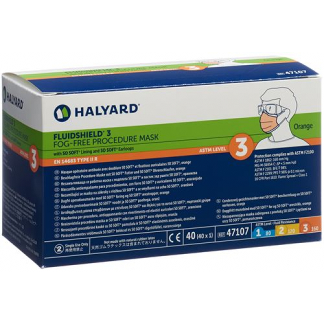 HALYARD PROCEDURE MASK FLUIDSH