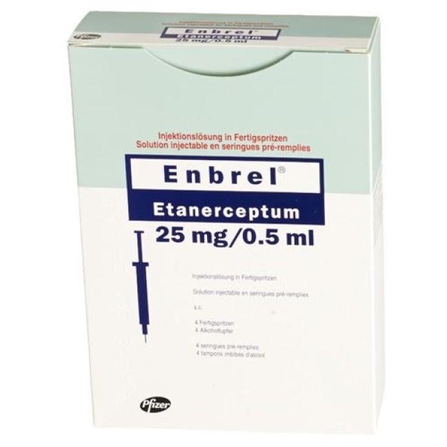 Enbrel 25 mg/0.5 ml 4 Fertigspritzen 0.5 ml