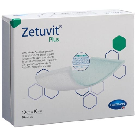 Zetuvit Plus Absorptionsverband 10x10см 10 штук