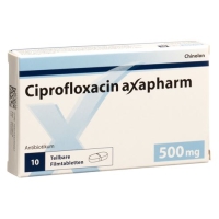 Ципрофлоксацин Аксафарм 500 мг 20 таблеток покрытых оболочкой Ципрофлоксацин Аксафарм 500 мг 20 таблеток покрытых оболочкой