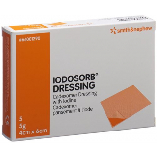 IODOSORB DRESSING 4X6CM 5 G