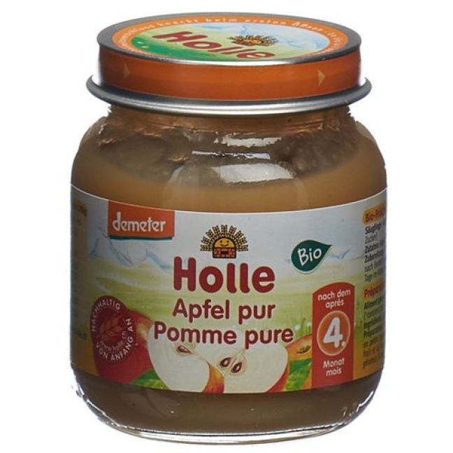 Holle Apfel Pur 4m Demeter Glas 125г