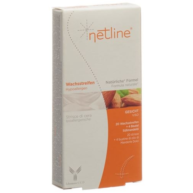 Netline Hypoallerg Kaltwachsstreifen Gesicht 20 штук