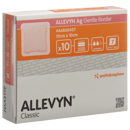 Allevyn Ag Gentle Border повязка для ран 10x10см 10 штук