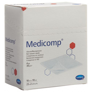 Medicomp Vlieskompressen 10x10см 25 пакетиков 2 штуки