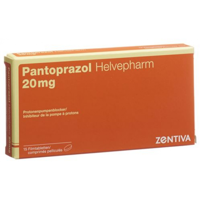 Pantoprazol Helvepharm 20 mg 15 filmtablets