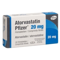 Atorvastatin Pfizer 20 mg 30 filmtablets
