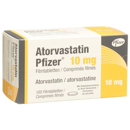 Atorvastatin Pfizer 10 mg 100 filmtablets