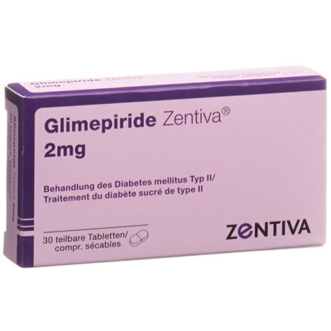 Glimepiride Zentiva 2 mg 30 tablets