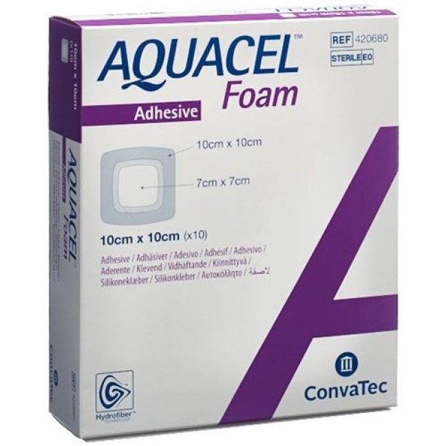 Aquacel Foam 10x10см Adhesive 10 штук