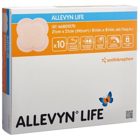 Allevyn Life Adhasiver Silikonschaumverband 21x21см 10 штук