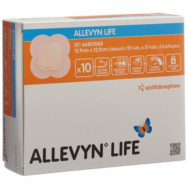 Allevyn Life Adhasiver Silikonschaumverband 12.9x12.9xcm 10 штук