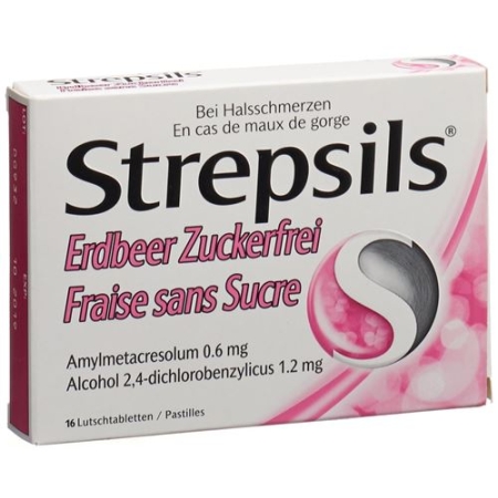 Strepsils Erdbeer 16 Lutschtablets 