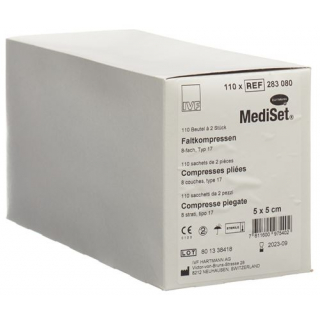 MediSet Faltkompressen 5x5см Typ 17 8-fach 110x 2 штуки