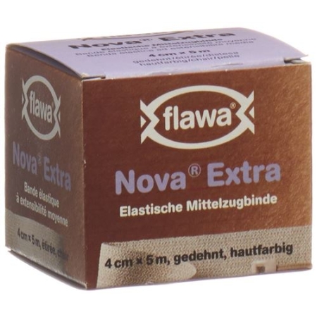 Flawa Nova Extra эластичный Mittelzugbinde 4смx5m Hautfarben