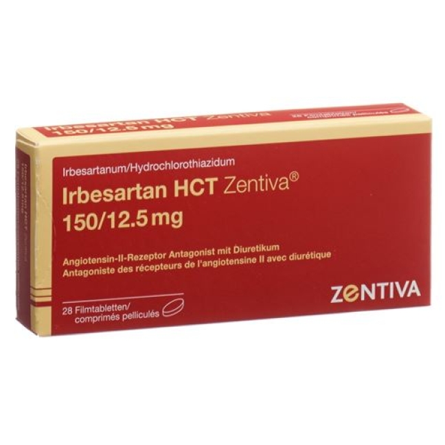 Irbesartan HCT Zentiva 150/12.5 mg 28 filmtablets