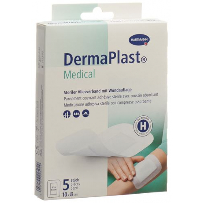 Dermaplast Medical Vliesverband 10x8см 5 штук