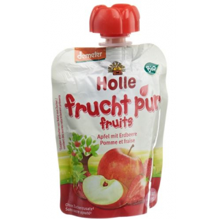 Holle Pouchy Apfel mit Erdbeere 90г