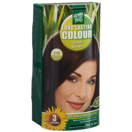 Henna Plus Long Lasting Colour Warm Brown 4.45