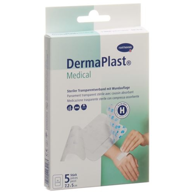 Dermaplast Medical Transverband 7.2x5см 5 штук