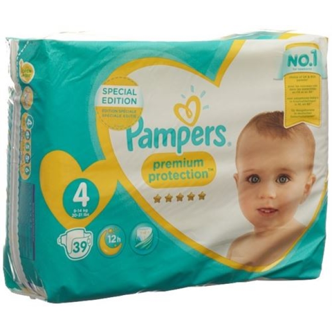 Pampers Prem Prot размер 4 8-16кг Maxi Sparp 39 штук