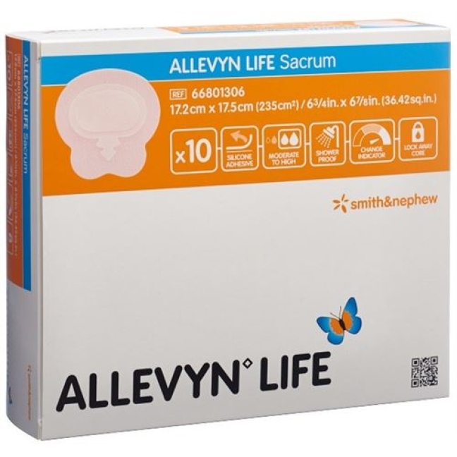 Allevyn Life Silik-Schaumv 17.2x17.5см Sacr 10 штук