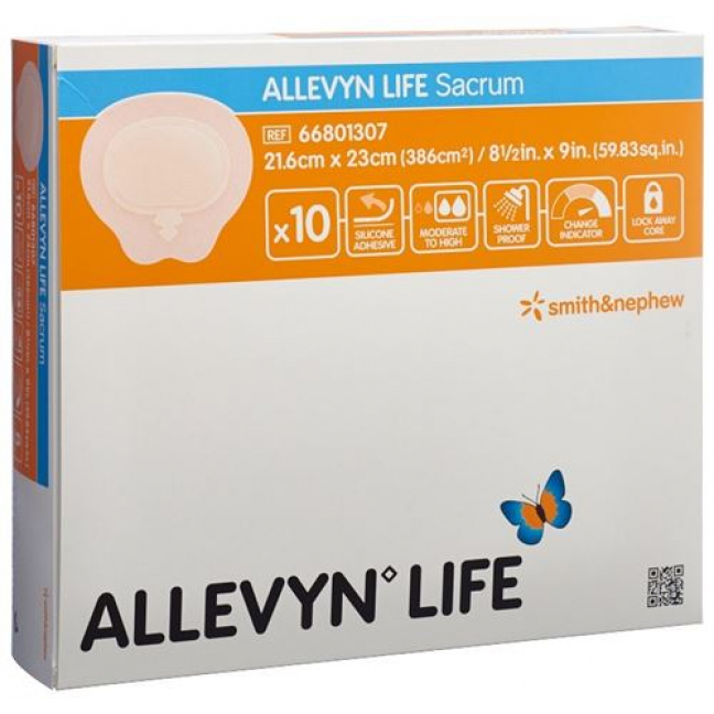 Allevyn Life Silik-Schaumv 21.6x23см Sacr 10 штук