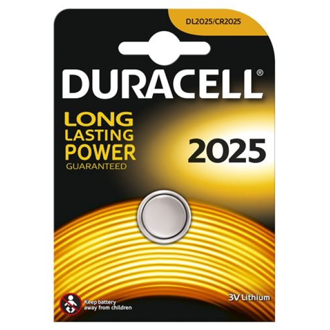 DURACELL BATT CR2025 3V LITHIU