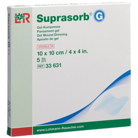 SUPRASORB G GEL-KOMPR 10X10CM