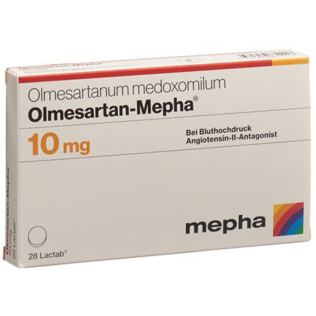 Олмесартан Мефа 10 мг 28 таблеток покрытых оболочкой