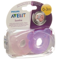 Avent Philips Soothie Pink/violett 0-3m 2 штуки