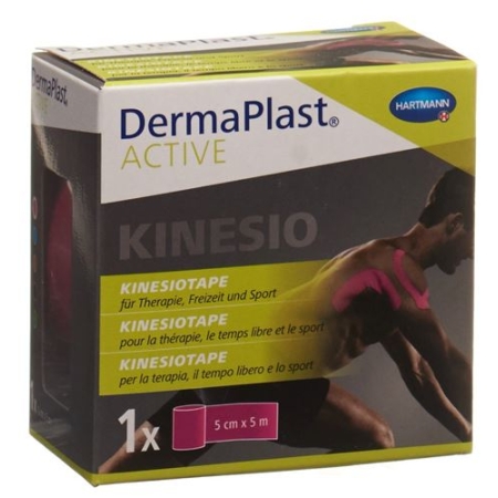 Dermaplast Active Kinesiotape 5см x 5m Pink