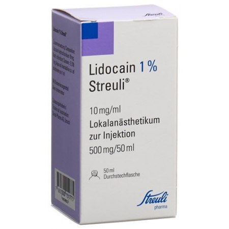 Лидокаин Штройли 1% раствор для инъекций 500 мг / 50 мл 1 флакон 50 мл