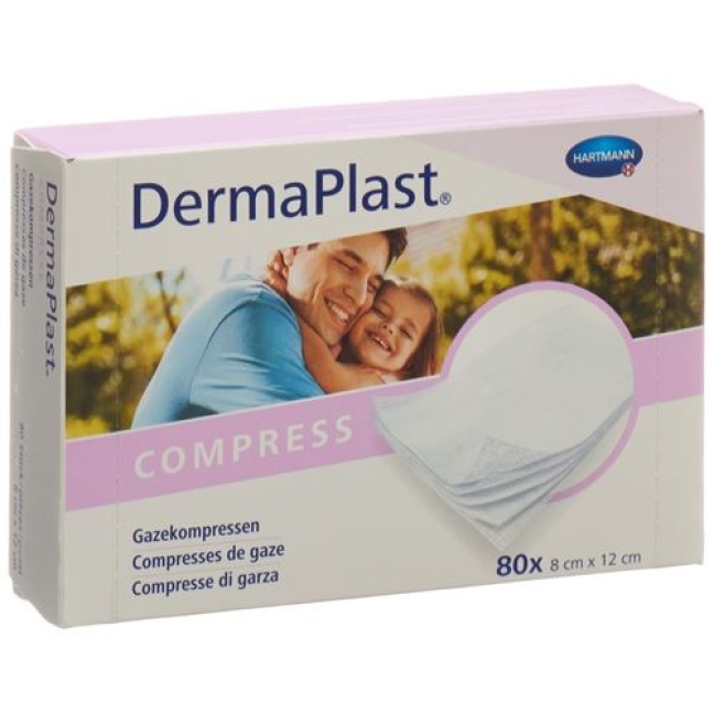 DermaPlast Gazekompressen 8x12см 80 штук