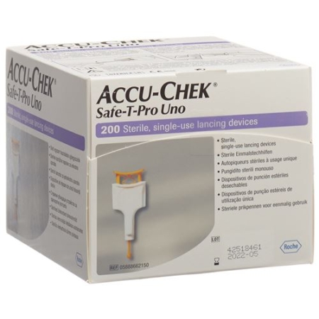 ACCU-CHEK SAFE-T PRO UNO 200ST