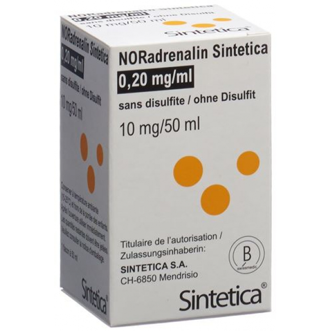 NORADRENALIN SINT 10 MG/50ML