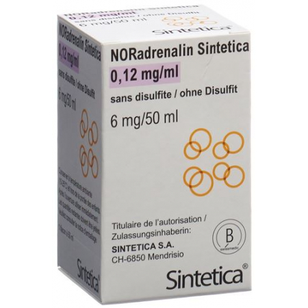 NORADRENALIN SINT 6 MG/50ML