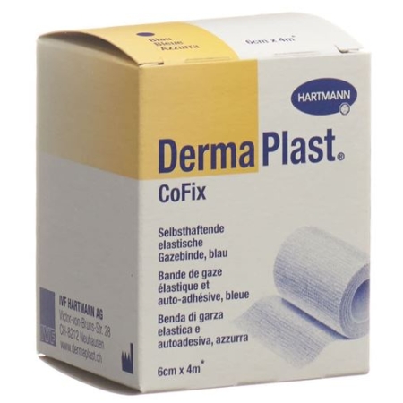 Dermaplast Cofix марлевый бинт 6смx4m Blau