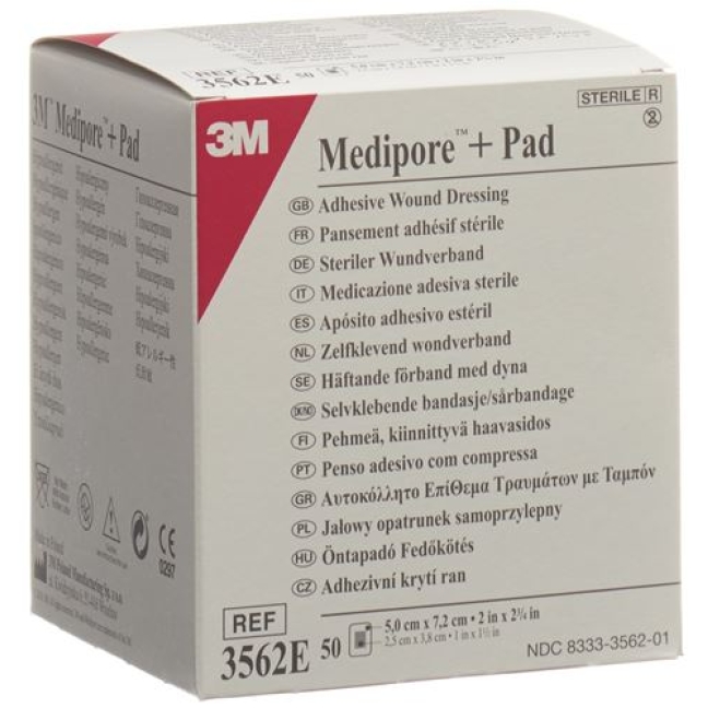 3M Medipore + Pad 5x7.2см / Wundkissen 2.8x3.8см 50 штук