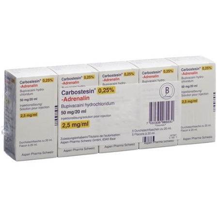 Carbostesin 0.25% Adrenalin 20 ml 5 Ampullen